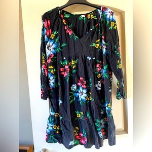 Old Navy - Size Large - Floral & Black Dress - Gently Used